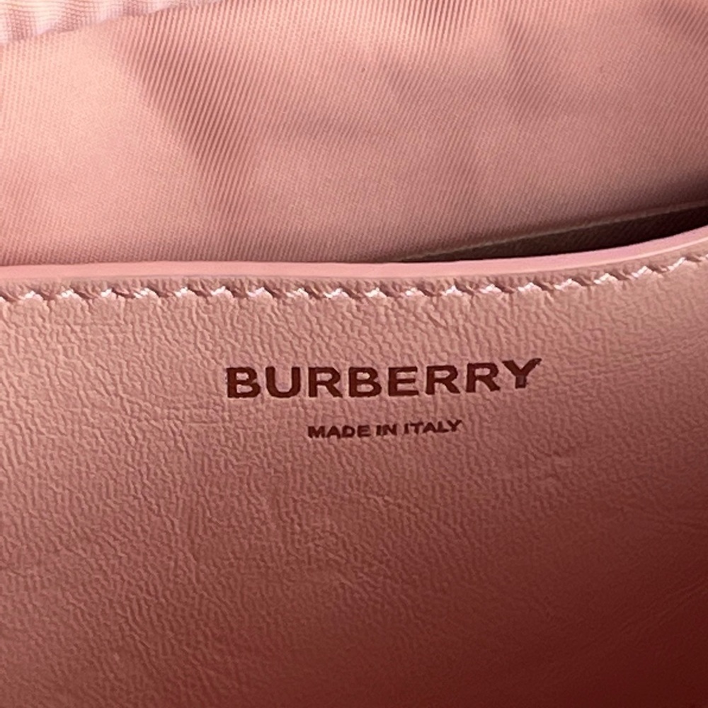 BURBERRY Mini Lola Quilted Leather Camera Bag Peach Pink - Picture 12 of 13